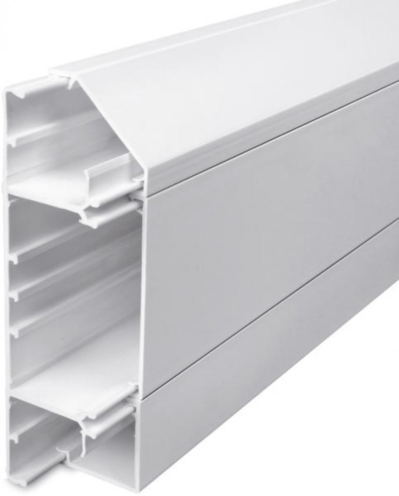 Univolt PVC Skirting Trunking, 50/170mm, 3m, White